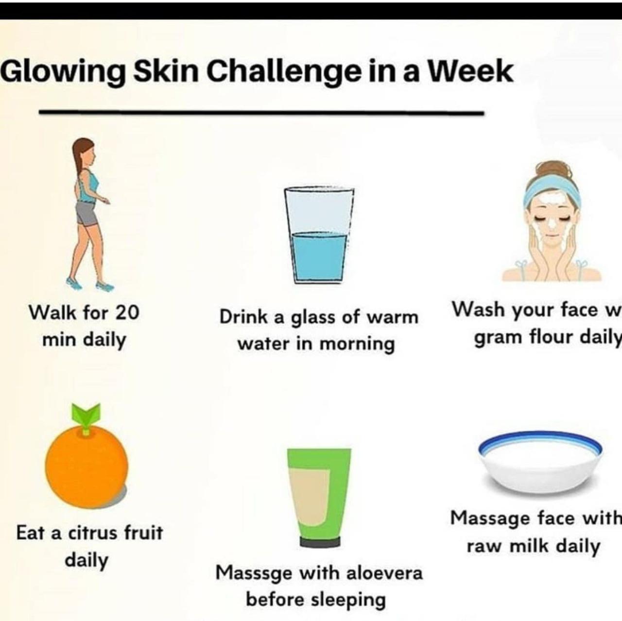 Glowing skin routine